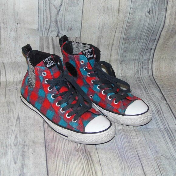 CONVERSE Chuck Taylor All Star High Woolrich Sneakers Womens 8.5 - Picture 1 of 8